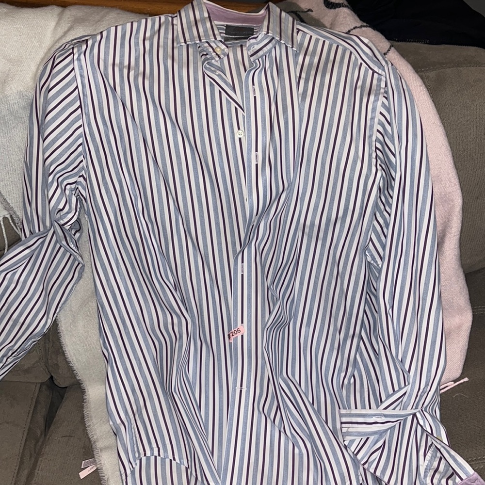 Thomas Dean men’s button down shirt LG